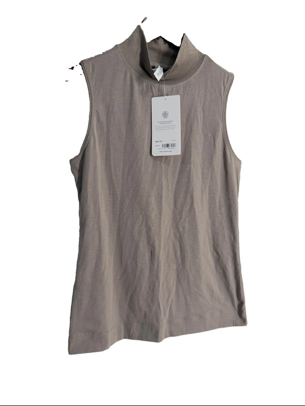 Athleta Outbound II Mock Neck Tank Top Mauve Brown Sleeveless XS - Picture 4 of 9